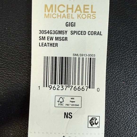 Michael Kors Coral and White Tote Bag - Picture 2 of 13